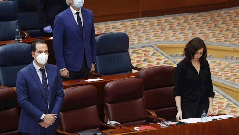 ep la presidenta de la comunidad de madrid isabel diaz ayuso d y el vicepresidente ignacio aguado i