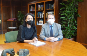 ep la secretaria de estado de transporte isabel pardo de vera y el alcalde de vigo abel caballero