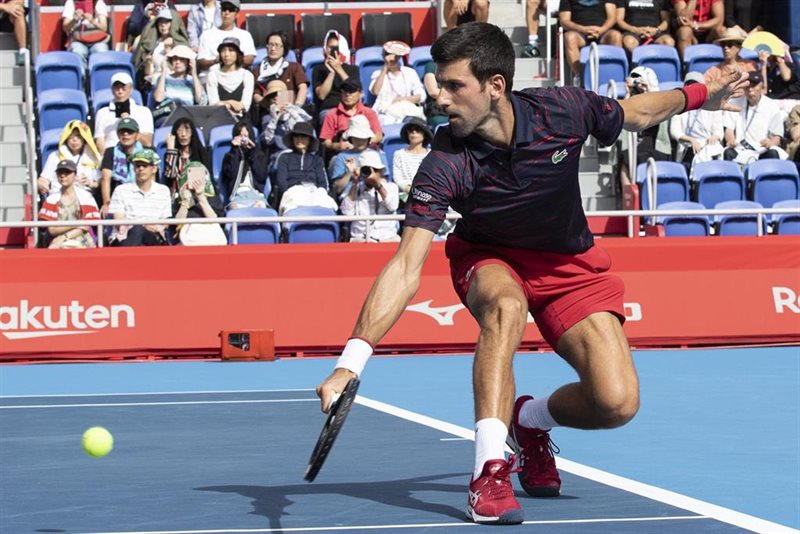 ep novak djokovic durante un partido en tokio