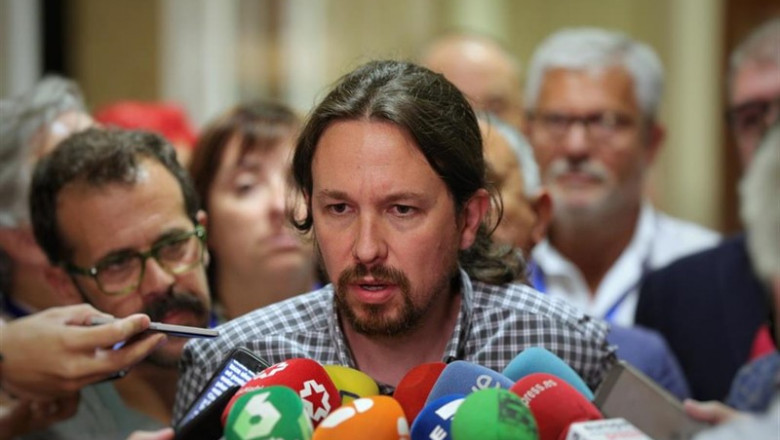 Pablo Iglesias, tras reunirse con UGT y CCOO | Jesús Hellín - Europa Press ep pablo iglesias tras reunirseugtccoo