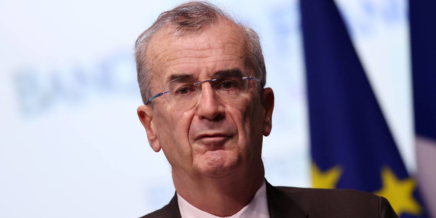 le gouverneur de la banque de france francois villeroy de galhau lors d une reunion a paris 