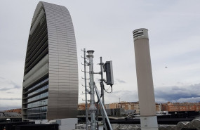 ep archivo   antena para cobertura 5g instalada en ciudad bbva por telefonica