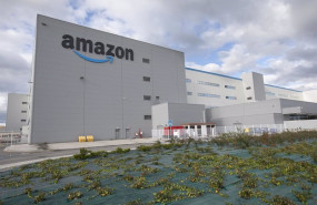 ep archivo   fachada del centro logistico de amazon en el poligono de bobes en siero asturias espana