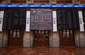 ep archivo   paneles del palacio de la bolsa a 8 de julio de 2022 en madrid espana