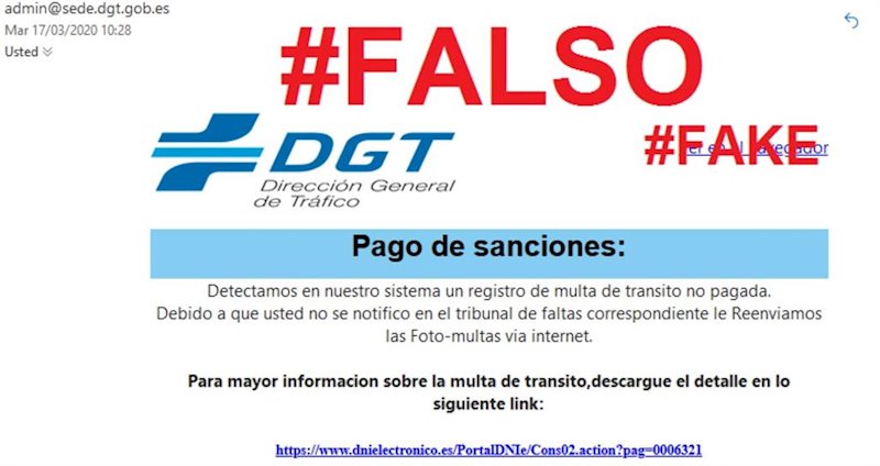 Aviso de la DGT sobre fraude en notificaciones relacionadas con el pago de sanciones y multas | DGT/TWITTER ep aviso de la dgt sobre fraude en notificaciones relacionadas con el pago de sanciones y multas