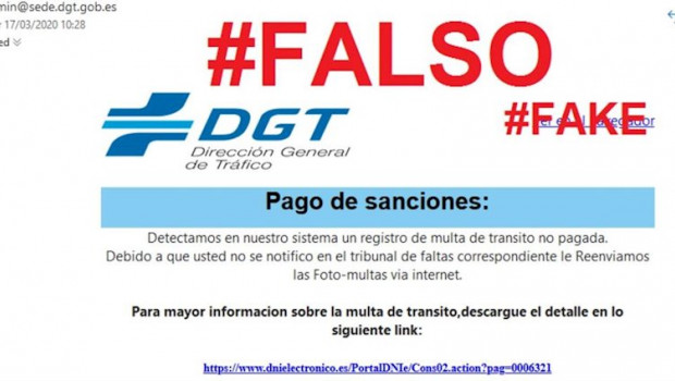 ep aviso de la dgt sobre fraude en notificaciones relacionadas con el pago de sanciones y multas