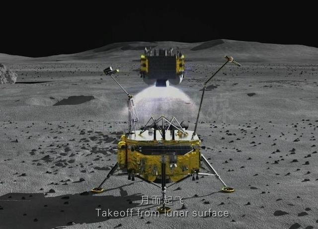 Despegue de la sonda desde la Luna con muestras para la Tierra | CNSA ep despeguela sondala lunamuestrasla tierra