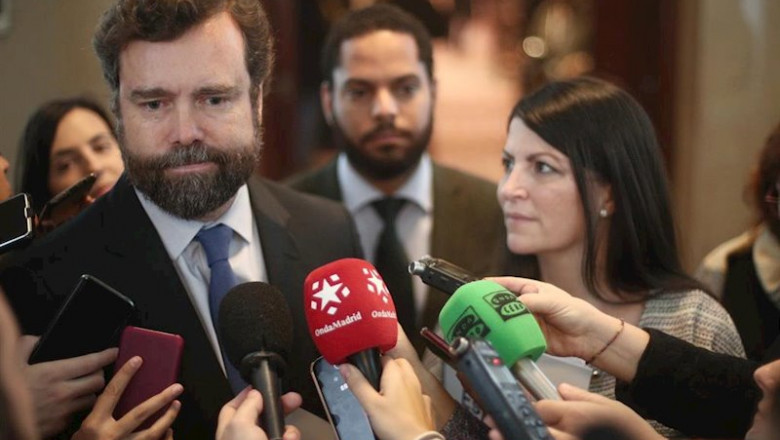 El portavoz de Vox en el Congreso, Iván Espinosa de los Monteros, junto a la diputada Macarena Olona | Eduardo Parra - Europa Press - Archivo ep el portavoz de vox en el congreso ivan espinosa de los monteros junto a la diputada macarena