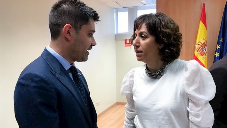 ep el presidente de afe david aganzo charla con irene lozano presidenta del csd ep el presidente de afe david aganzo charla con irene lozano presidenta del csd