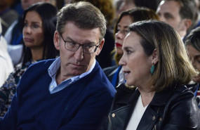 ep el presidente del pp alberto nunez feijoo y la secretaria general del pp cuca gamarra