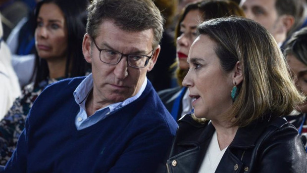 ep el presidente del pp alberto nunez feijoo y la secretaria general del pp cuca gamarra