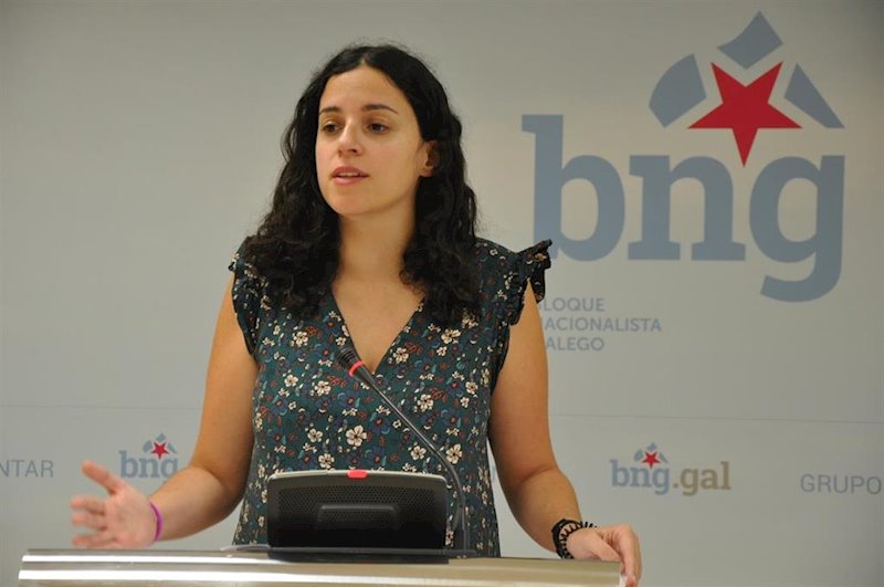 ep la diputada del bng noa presas en una rueda de prensa en el parlamento de galicia