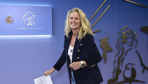 ep la diputada del psoe montse minguez ofrece una rueda de prensa en el congreso de los diputados a