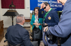 ep la ministra de defensa en funciones margarita robles tras la inauguracion del vi seminario