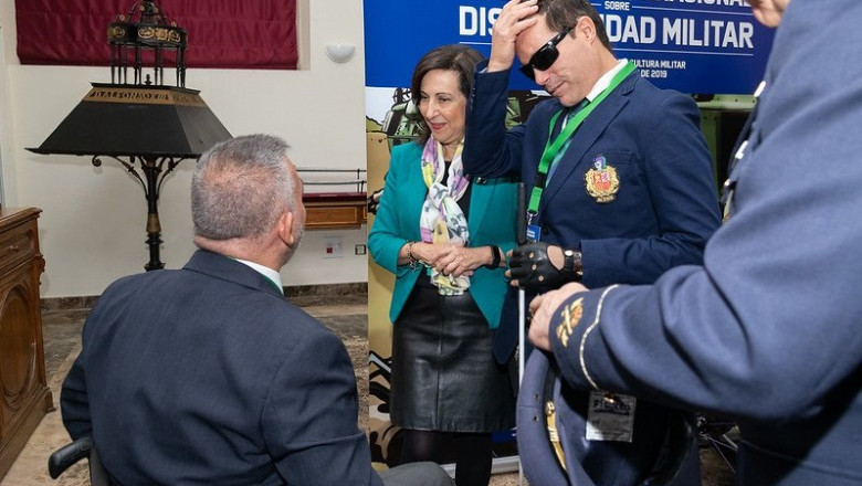 ep la ministra de defensa en funciones margarita robles tras la inauguracion del vi seminario