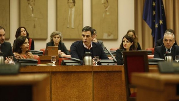 ep margarita robles pedro sanchezadrianala reuniongrupo socialista