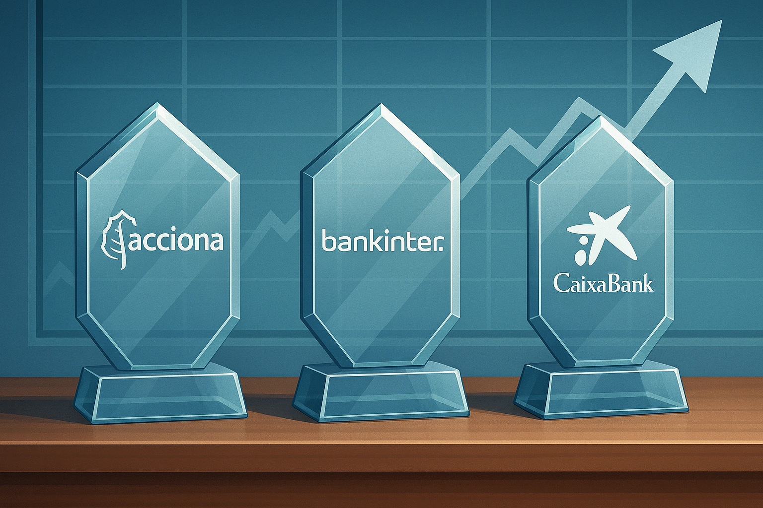 Semana redonda para Acciona, Bankinter y CaixaBank en el Ibex; Indra levanta el pie