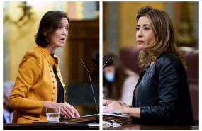 ep archivo   reyes maroto ministra de industria comercio y turismo derecha y raquel sanchez ministra