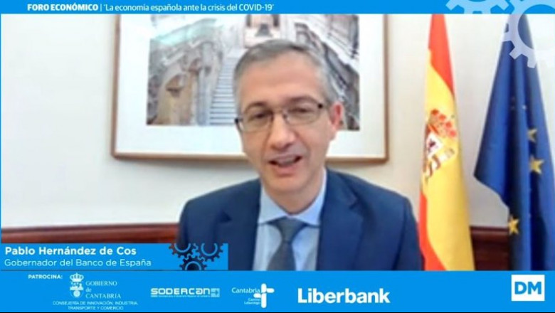 El gobernador del Banco de España, Pablo Hernández de Cos. | DIARIO MONTAÑÉS ep el gobernador del banco de espana pablo hernandez de cos 20210210123207