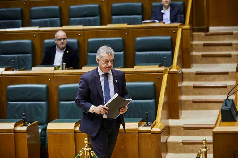 El Lehendakari, Iñigo Urkullu, comparece ante la Diputación Permanente del Parlamento Vasco para explicar la actuación de su Gobierno en la crisis del covid-19 | ASIER BASTIDA - LA CAJA GRIS, SLU / ASIER BASTIDA ep el lehendakari inigo urkullu comparece ante la diputacion permanente del parlamento vasco para
