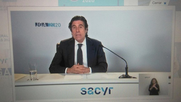 ep el presidente de sacyr manuel manrique interviene en la junta general de accionista de sacyr ep el presidente de sacyr manuel manrique interviene en la junta general de accionista de sacyr