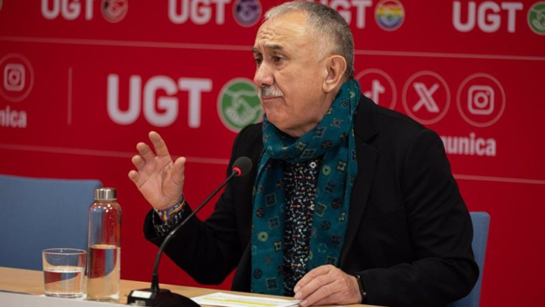 ep el secretario general de ugt pepe alvarez interviene durante una rueda de prensa en la sede de ep el secretario general de ugt pepe alvarez interviene durante una rueda de prensa en la sede de