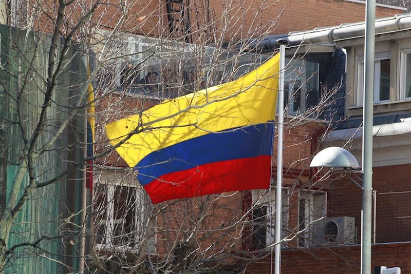 ep imagen de archivo de una bandera de colombia