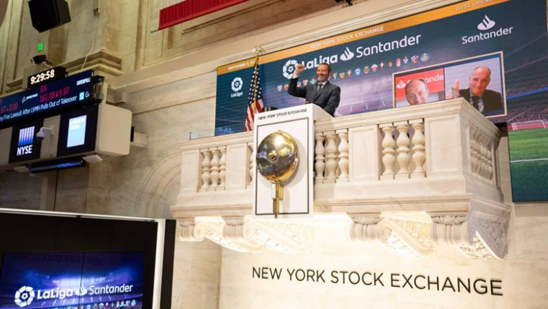 LaLiga Santander protagonizó el tradicional toque de campana de la Bolsa de Nueva York | COLIN ZIEMER ep laliga santander protagonizo el tradicional toque de campana de la bolsa de nueva york