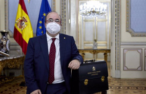 ep miquel iceta durante el acto de traspaso de la cartera del ministerio de politica territorial y