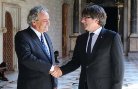 ep presidentela generalitat carles puigdemont con ahmed galai