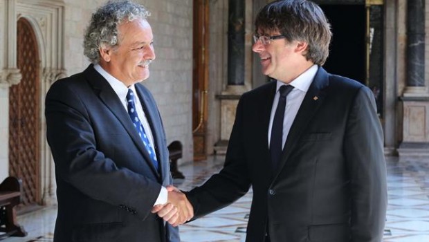 ep presidentela generalitat carles puigdemont con ahmed galai