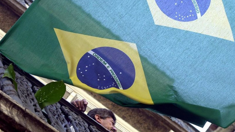 Bandera de Brasil. Imagen de archivo. | MCT / ZUMA PRESS / CONTACTOPHOTO - Archivo ep bandera de brasil imagen de archivo