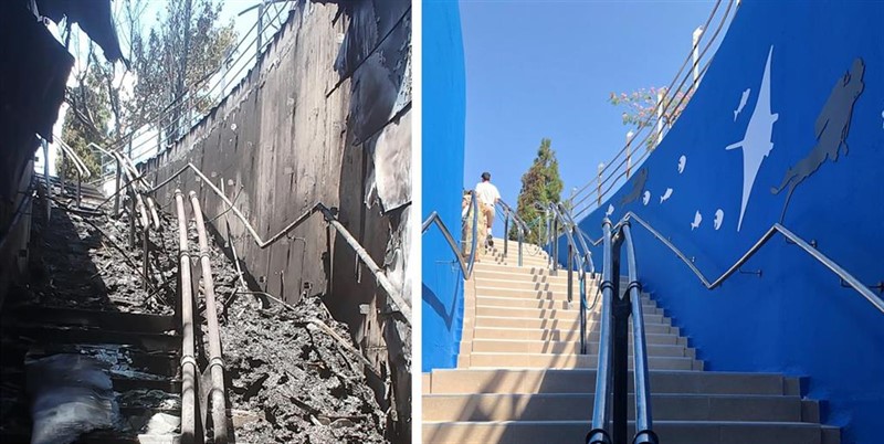 Comparativa de cómo han quedado las escaleras | OCEANOGRÀFIC ep comparativacomoquedadoescaleras