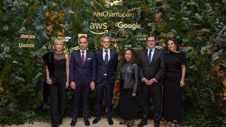 De Izda. A Dcha.: Carme Artigas, Secretaria De Digitalización; Alejandro Beltrán, Director Mckinsey; Jaime Malet, Presidente De Amchamspain; Julissa Reynoso, Embajadora De EEUU En España; Antonio Garamendi, Presidente CEOE Y Aida Casamitjana (Amchamspain | AMCHAMSPAIN ep de izda a dcha carme artigas secretaria de digitalizacion alejandro beltran director mckinsey