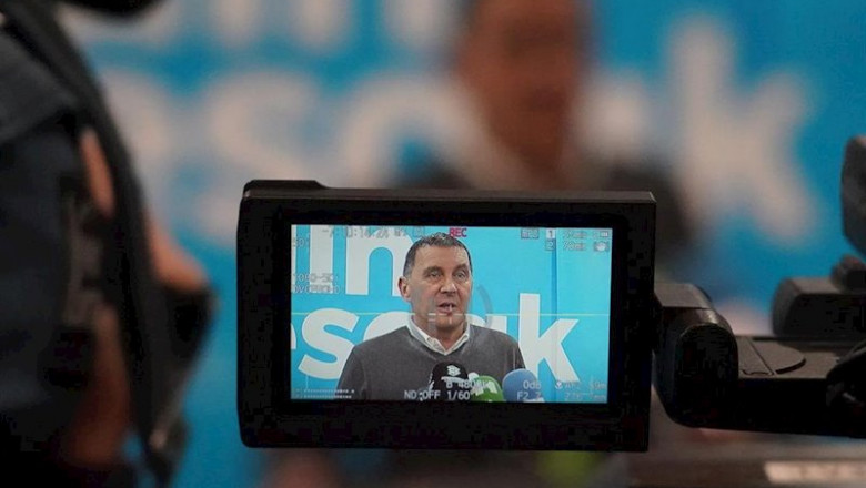 ep el coordinador general de eh bildu arnaldo otegi en la manifestacion por los derechos de los