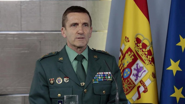 ep el jefe del estado mayor de la guardia civil jose manuel santiago marin en una de las ruedas de