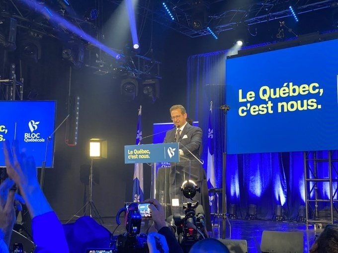 ep el lider del bloque quebeques yves-franois blanchet en un acto de partido