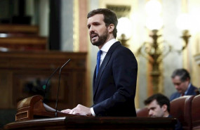 ep el lider del pp pablo casado interviene en el pleno del congreso para explicar el estado de