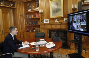 ep el rey en videoconferencia con responsables del cercle deconomia