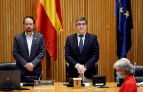ep el vicepresidente segundo del gobierno pablo iglesias y el presidente de la comision para la