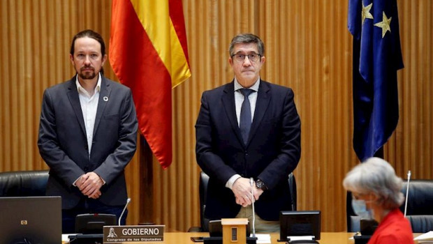 ep el vicepresidente segundo del gobierno pablo iglesias y el presidente de la comision para la