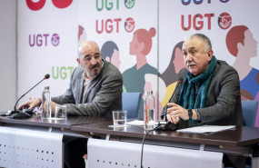 ep el vicesecretario general de politica sindical de ugt fernando lujan i y el secretario general de