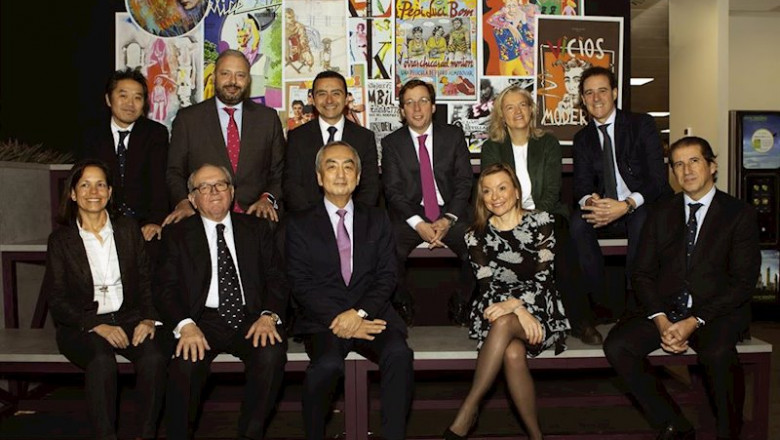 Inauguración de la nueva sede de Everis conla presencia del alcalde de Madrid, José Luis Martínez-Almeida; el presidente de Everis Eduardo Serra, y el consejero delegado en España, Sergi Biosca; entre otros. | EVERIS ep inauguracion de la nueva sede de everis conla presencia del alcalde de madrid jose luis