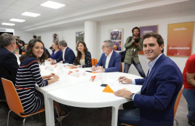 ep la portavoz de ciudanos en el congreso de los diputados ines arrimadas y el presidente del