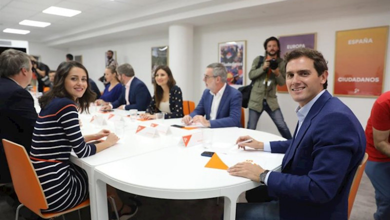 La portavoz de Ciudanos en el Congreso de los Diputados, Inés Arrimadas, y el presidente del partido, Albert Rivera. | Marta Fernández - Europa Press - Archivo ep la portavoz de ciudanos en el congreso de los diputados ines arrimadas y el presidente del