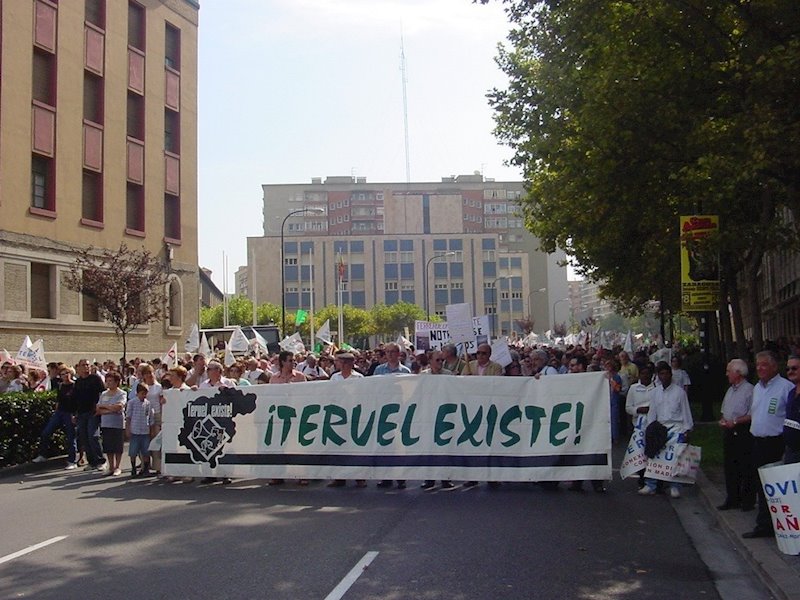 ep manifestacion en zaragoza convocada por teruel existe
