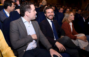 ep pablo casado i junto al secretario general del partido popular teodoro garcia egea d en la