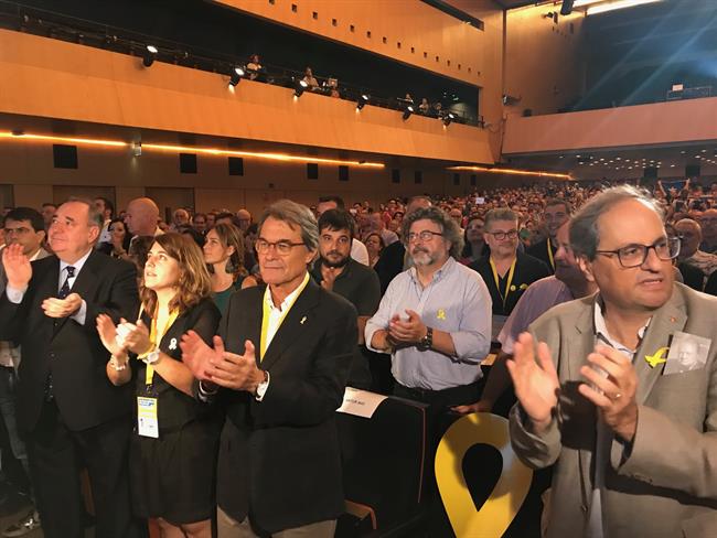Quim Torra, Artur Mas, Marta Pascal y Alex Salmond en la Assemblea del PDeCAT | EUROPA PRESS ep quim torra artur mas marta pascalalex salmondla assembleapdecat