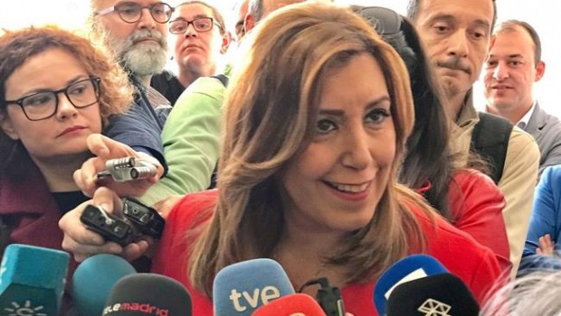 ep susana diaz atiendelos medios durantevisitabrenes sevilla