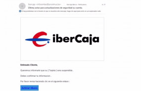ep archivo   imagen de uno de los emails fraudulentos contra ibercaja